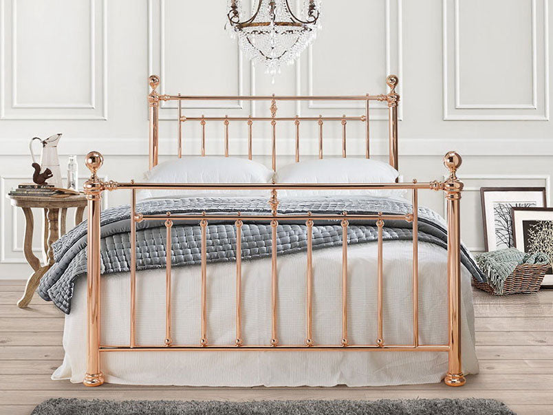 Alexander Rose Gold Metal Bed Frame