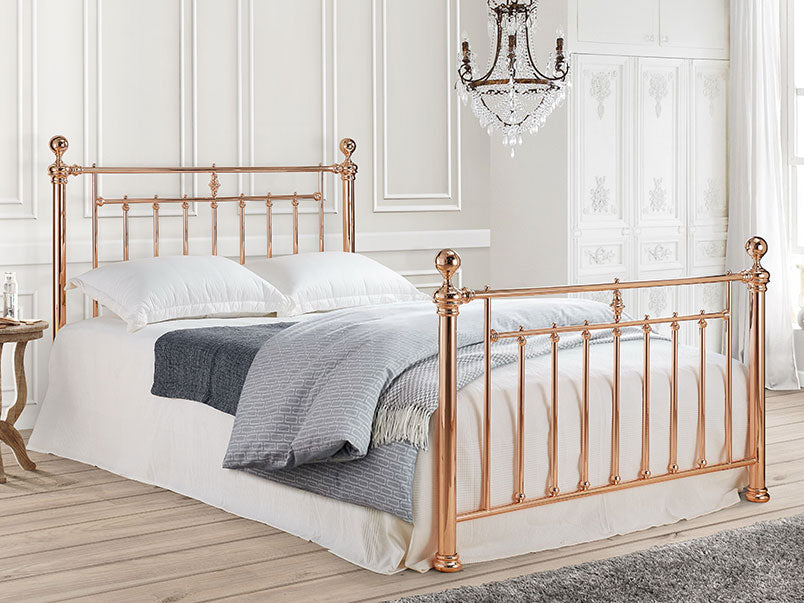 Alexander Rose Gold Metal Bed Frame