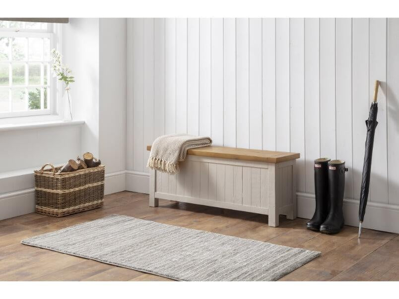 Aspen Storage Bench Grey Wash