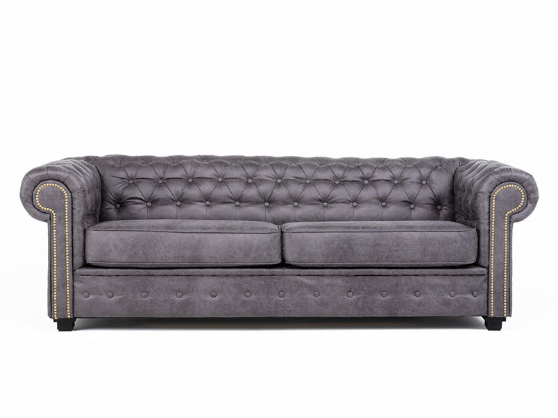 Omero 3 Seater Faux Leather Sofa