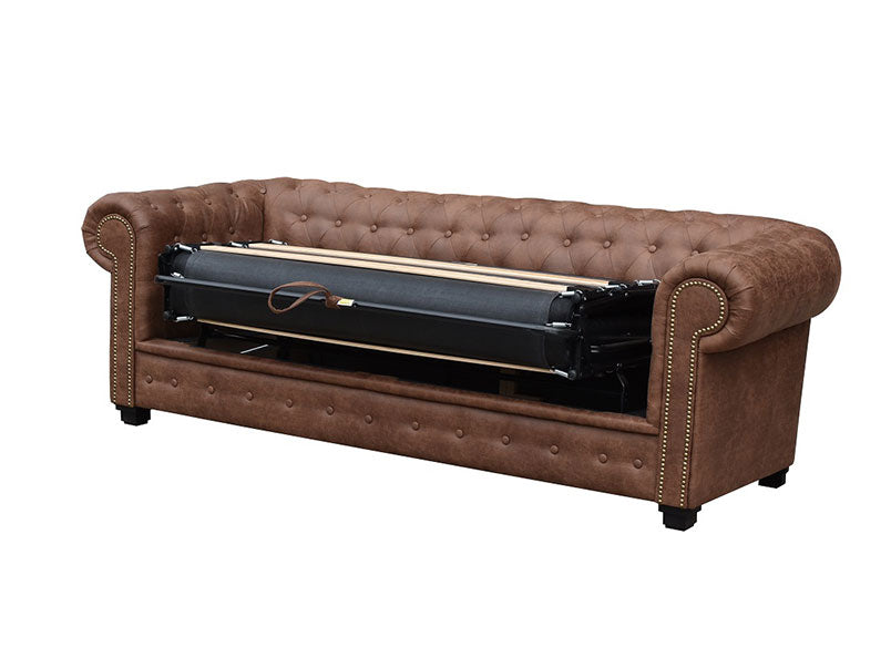 Omero 3 Seater Sofa Bed Faux Leather