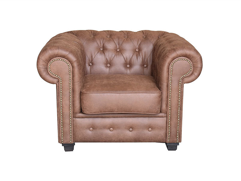 Omero Faux Leather Armchair