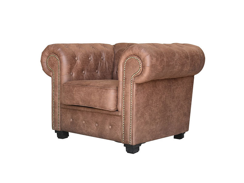 Omero Faux Leather Armchair