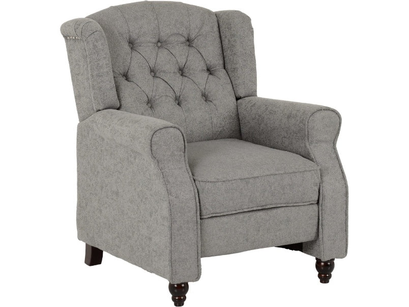 Balmoral Reclining Chair Grey Fabric