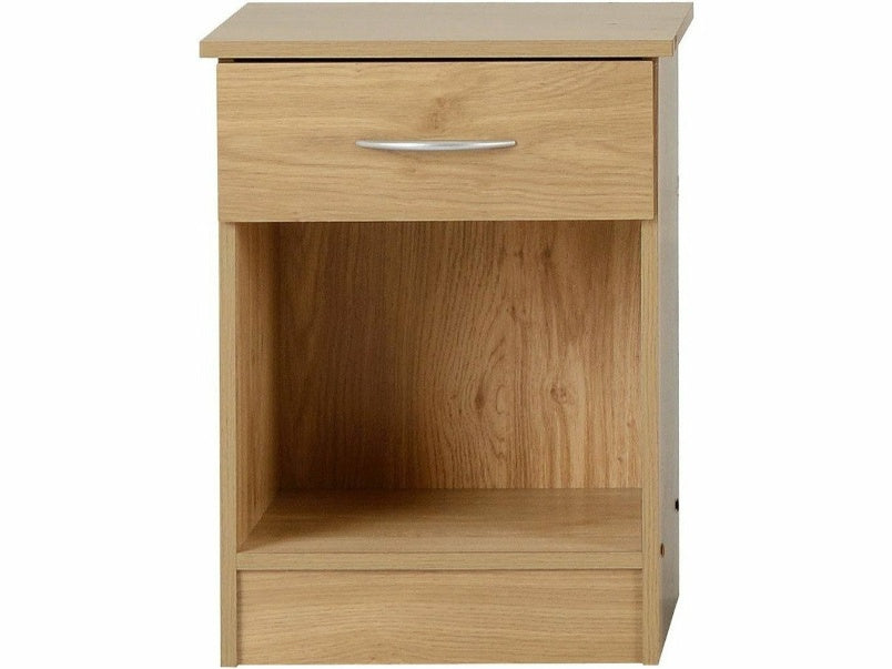 Bellingham 1 Drawer Bedside Cabinet Oak Effect Veneer