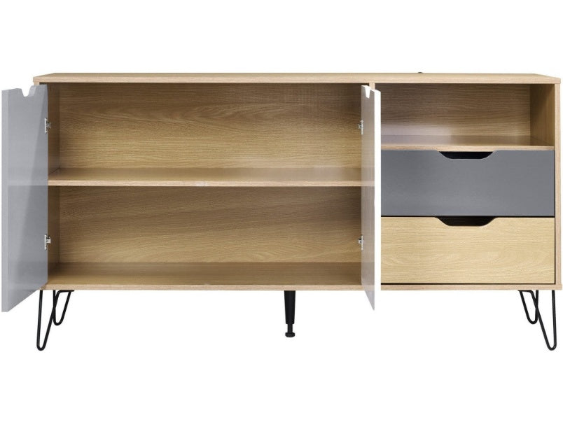 Bergen 2 Door 2 Drawer Sideboard Oak Effect