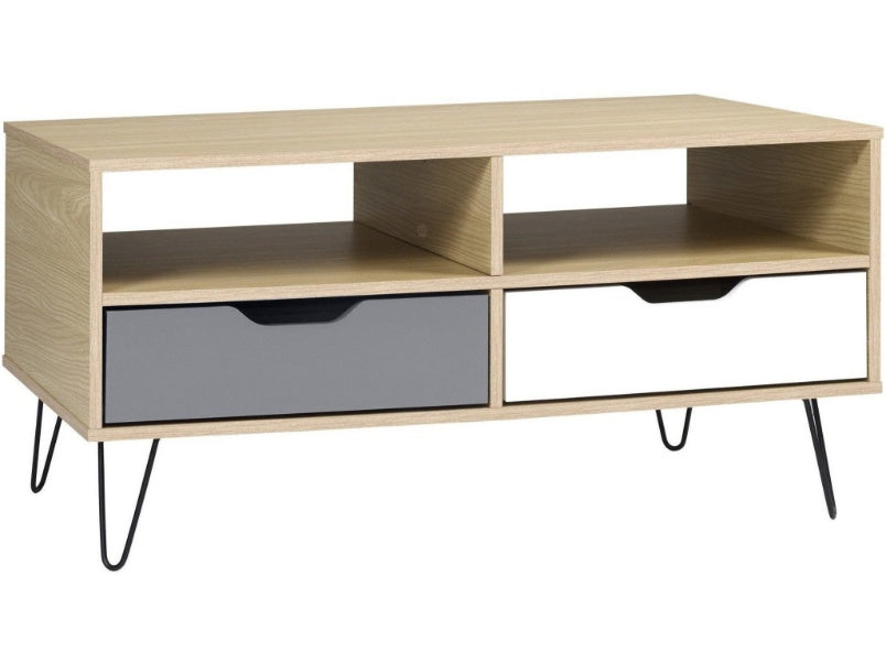 Bergen 2 Drawer Coffee Table Oak Effect