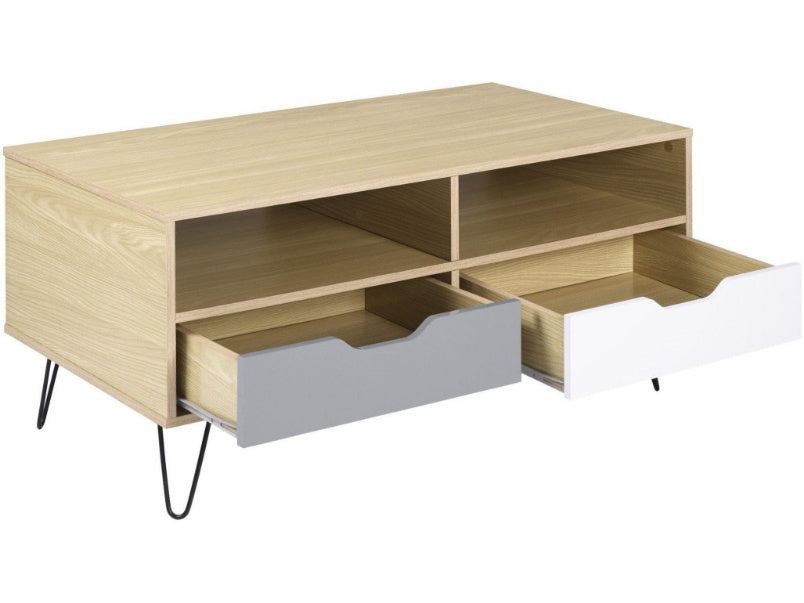 Bergen 2 Drawer Coffee Table Oak Effect