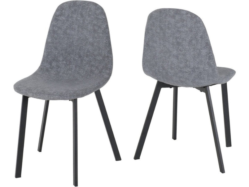 Berlin Dark Grey Fabric Dining Chair