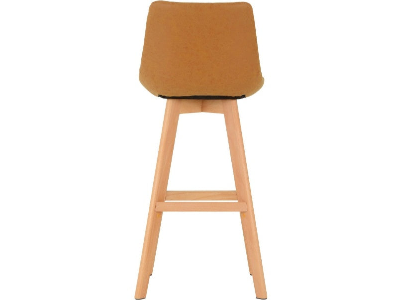 Brisbane Mustard Faux Leather Bar Chair (Set of 2)