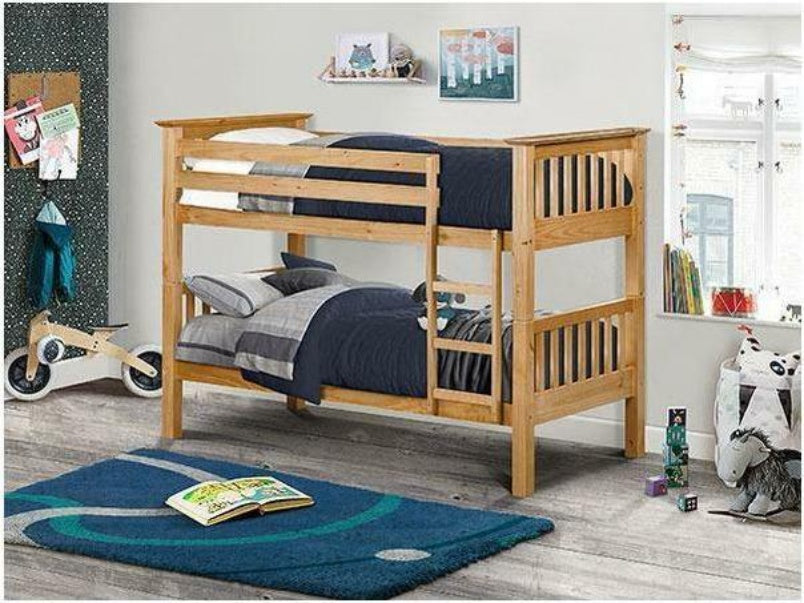 Barcelona Bunk Bed Solid Pine Antique Finish