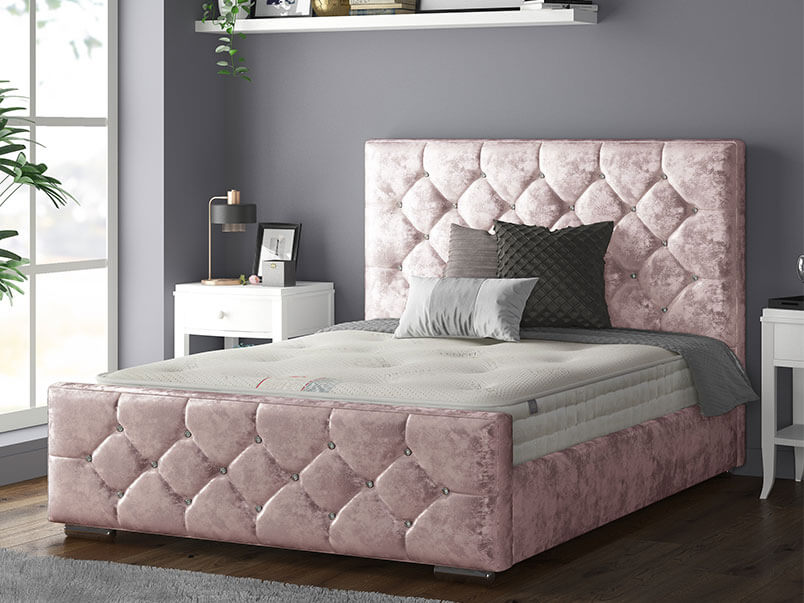 Belle Bed Crush Velvet Pink