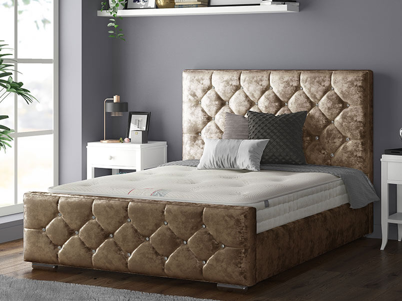 Belle Bed Crush Velvet Truffle