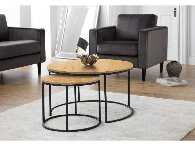 Bellini Round Nesting Coffee Table Oak