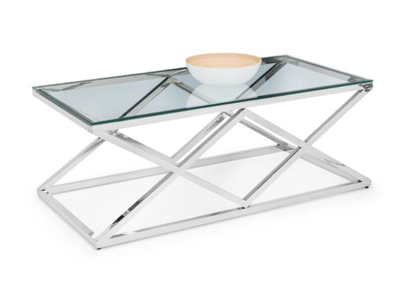 Biarritz X Frame Coffee Table Glass