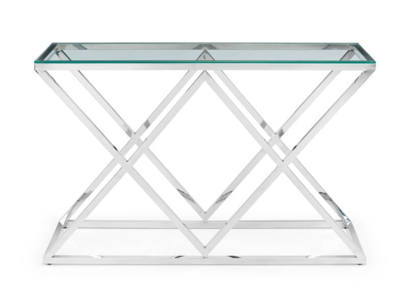 Biarritz X Frame Console Table Glass