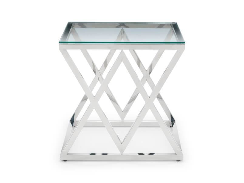 Biarritz X Frame Lamp Table Glass