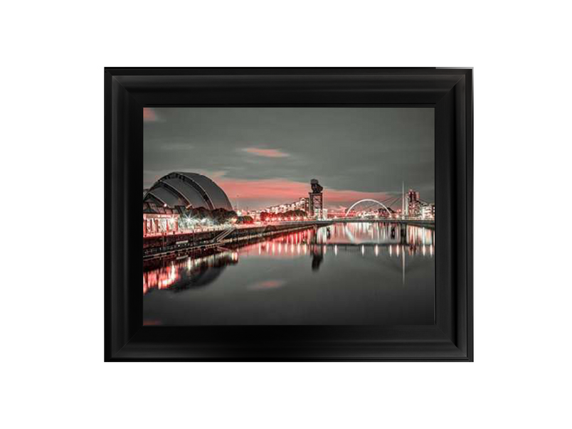 Red cityscape of Glasgow II, Assaf Frank