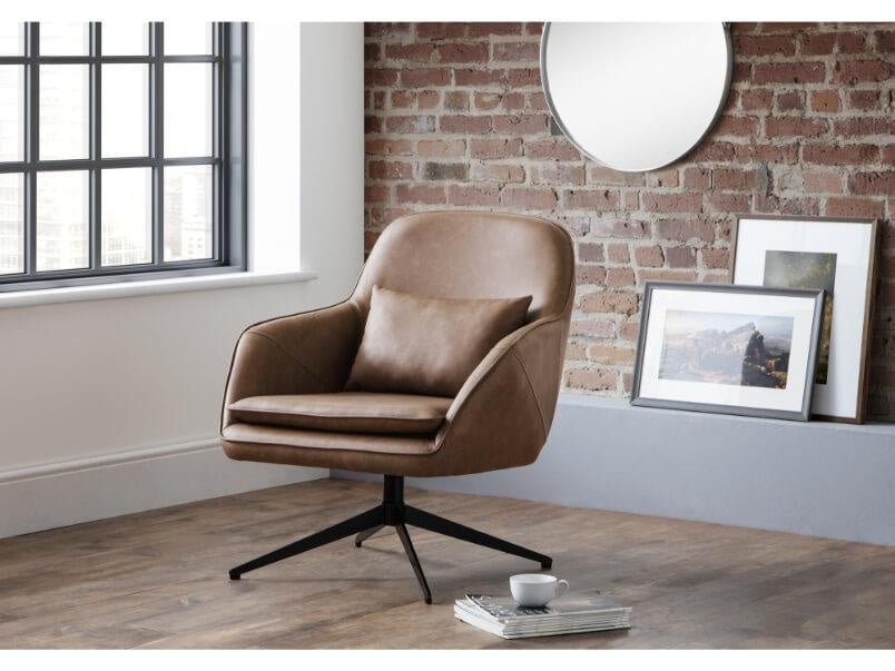 Bowery Swivel Chair Brown