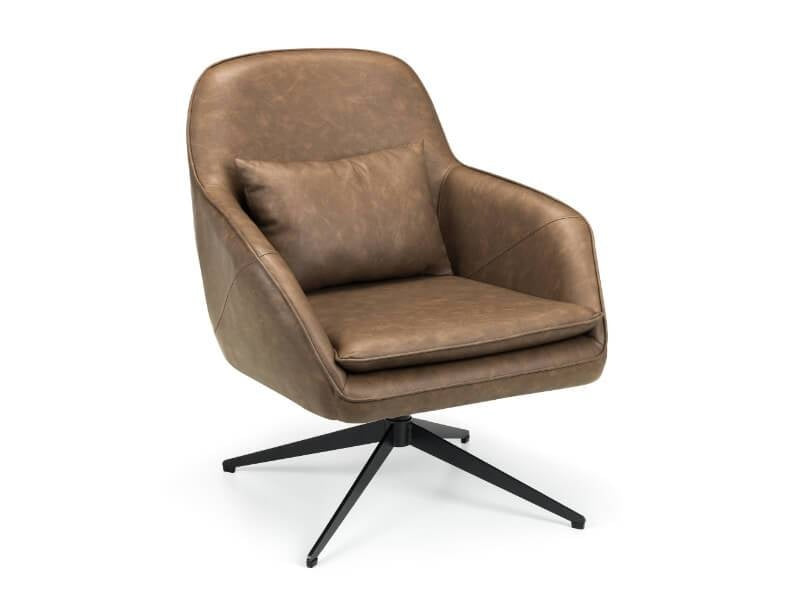 Bowery Swivel Chair Brown