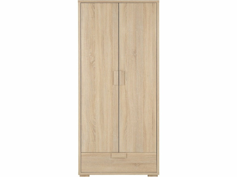 Cambourne 2 Door 1 Drawer Wardrobe Sonoma Oak Effect Veneer