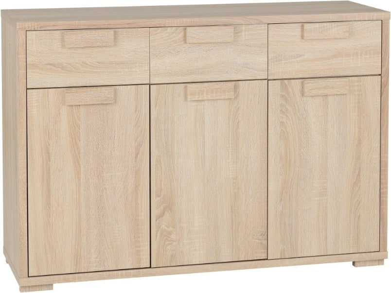 Cambourne 3 Door 3 Drawer Sideboard Sonoma Oak Effect Veneer