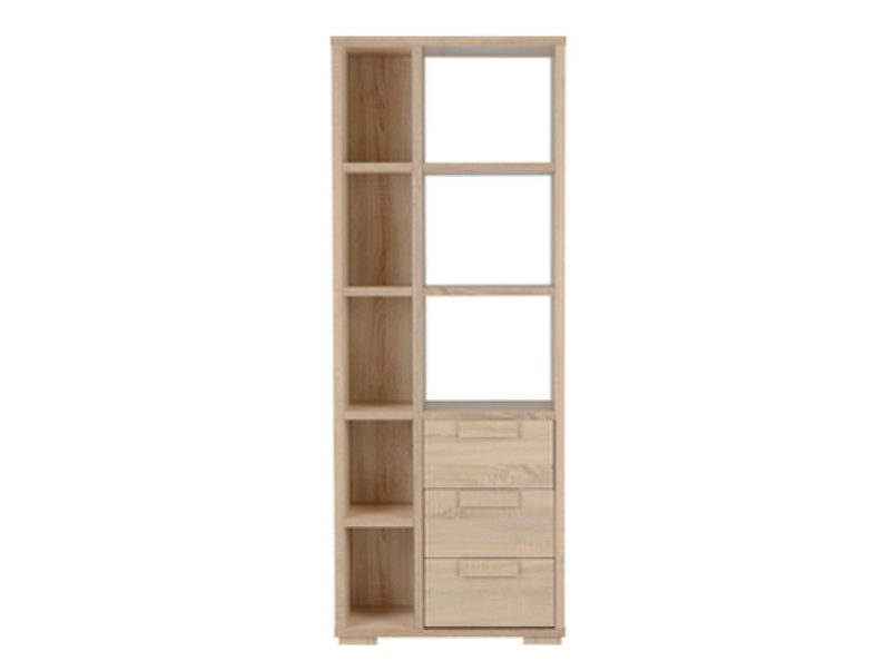 Cambourne 3 Drawer Display Unit Sonoma Oak Effect Veneer