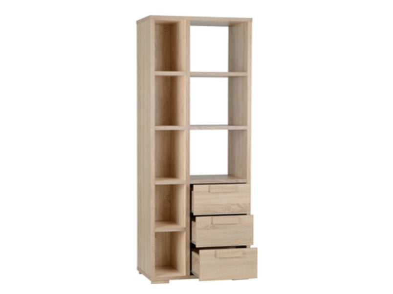 Cambourne 3 Drawer Display Unit Sonoma Oak Effect Veneer