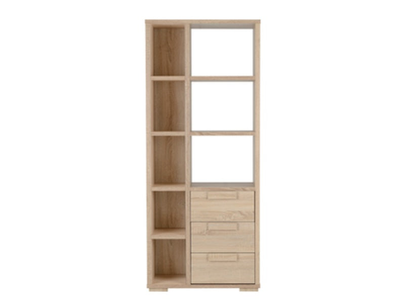 Cambourne 3 Drawer Display Unit Sonoma Oak Effect Veneer