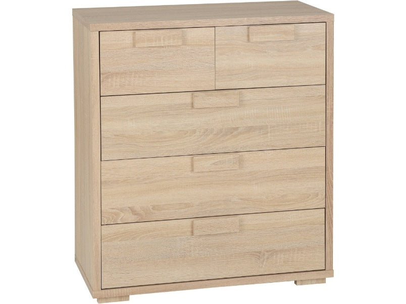 Cambourne 3+2 Drawer Chest Sonoma Oak Effect Veneer