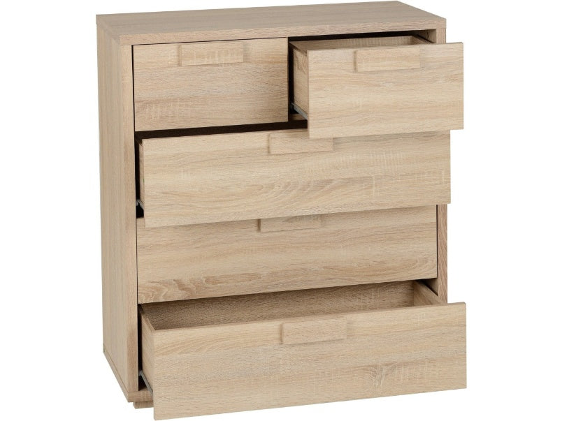 Cambourne 3+2 Drawer Chest Sonoma Oak Effect Veneer