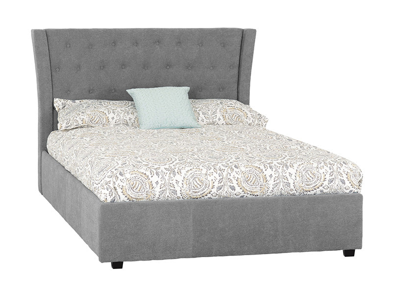 Calabria Upholstered Beds Grey Fabric