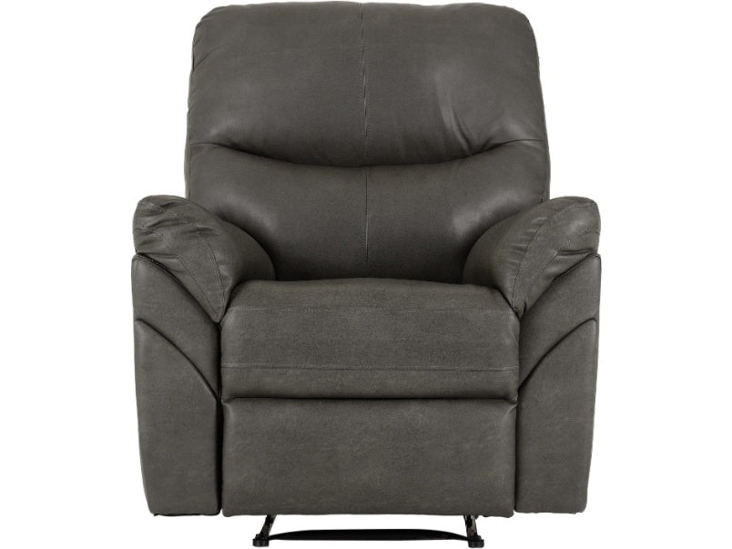 Capri Reclining Chair Grey Faux Leather