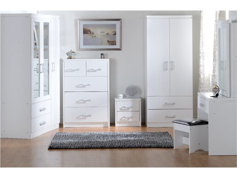 Charles 2 Drawer Bedside Chest White