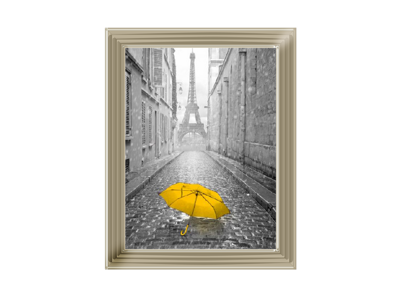 Lone yellow Umbrella Paris