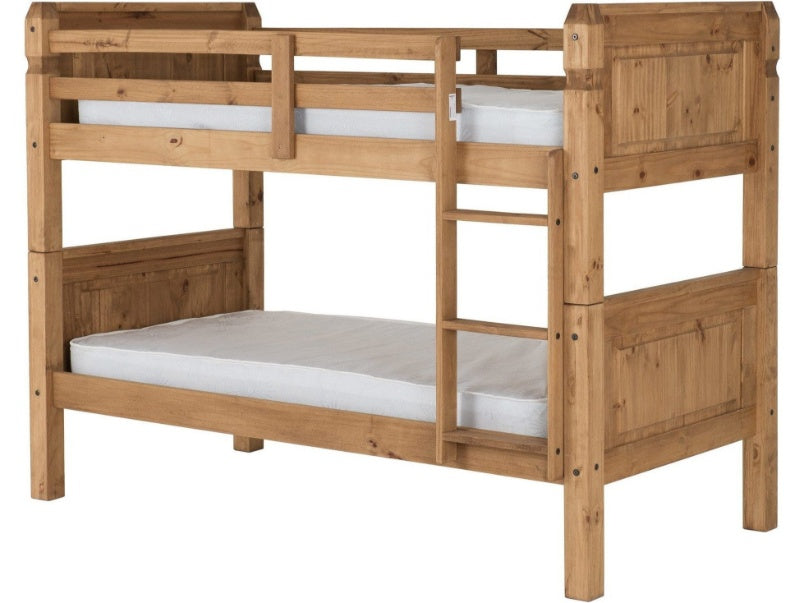 Corona 3ft Bunk Bed Distressed Waxed Pine