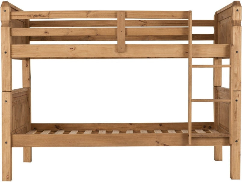 Corona 3ft Bunk Bed Distressed Waxed Pine