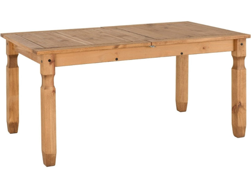 Corona Extending Dining Table Distressed Waxed Pine