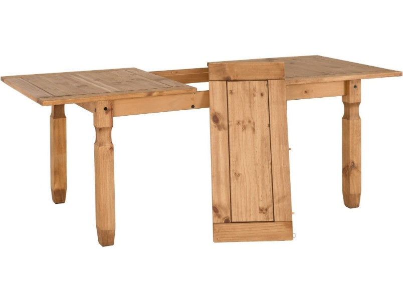 Corona Extending Dining Table Distressed Waxed Pine