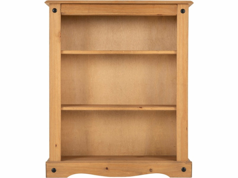 Corona Low Bookcase Distressed Waxed Pine