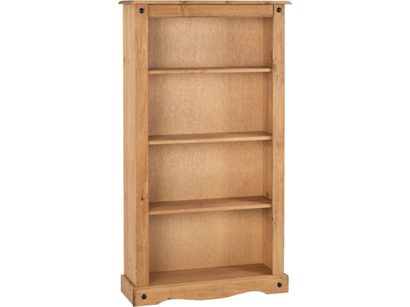 Corona Medium Bookcase Distressed Waxed Pine