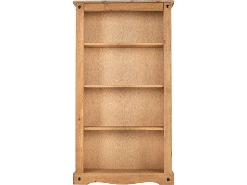 Corona Medium Bookcase Distressed Waxed Pine