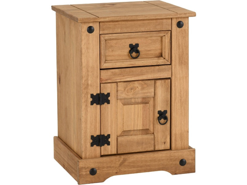 Corona Petite Bedside Distressed Waxed Pine