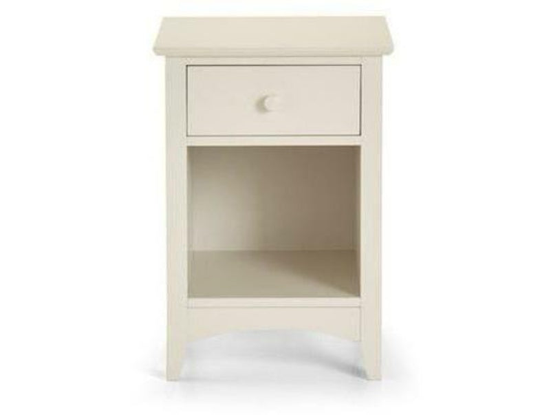 Cameo 1 Drawer Bedside Stone White