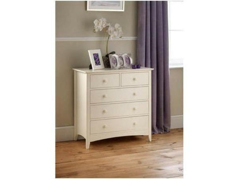 Cameo 3+2 Drawer Chest Stone White