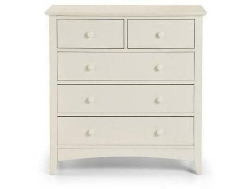 Cameo 3+2 Drawer Chest Stone White