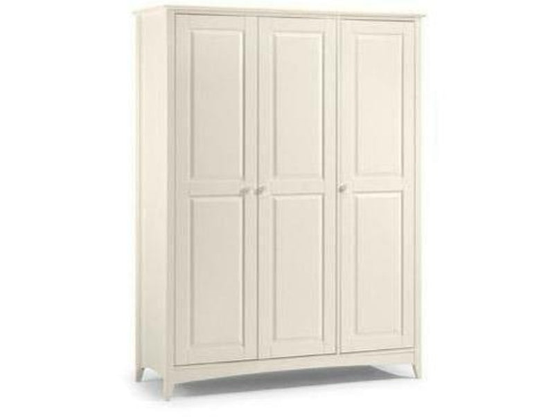 Cameo 3 Door Fitted Wardrobe Stone White