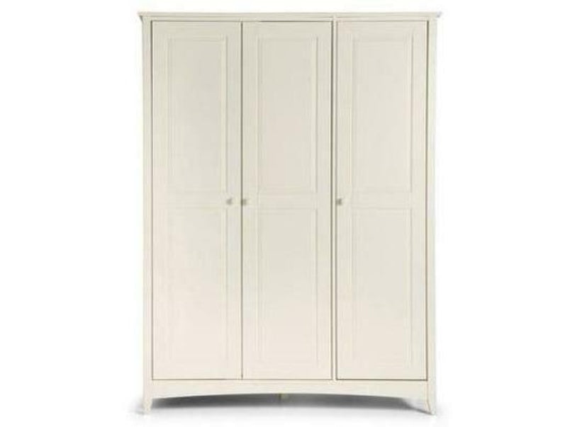 Cameo 3 Door Fitted Wardrobe Stone White