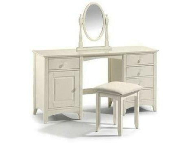 Cameo Dressing Table Stool Stone White