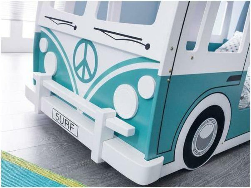 Campervan Bunk Bed White & Green